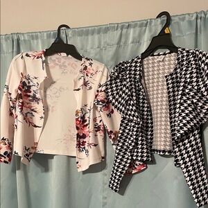 SHEIN Black and White Houndstooth Cardigan